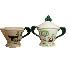 Metlox Poppytrail Provincial Homestead Sugar And Creamer Set #17 #21